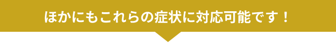 ほかにもこのような症状に対応可能です